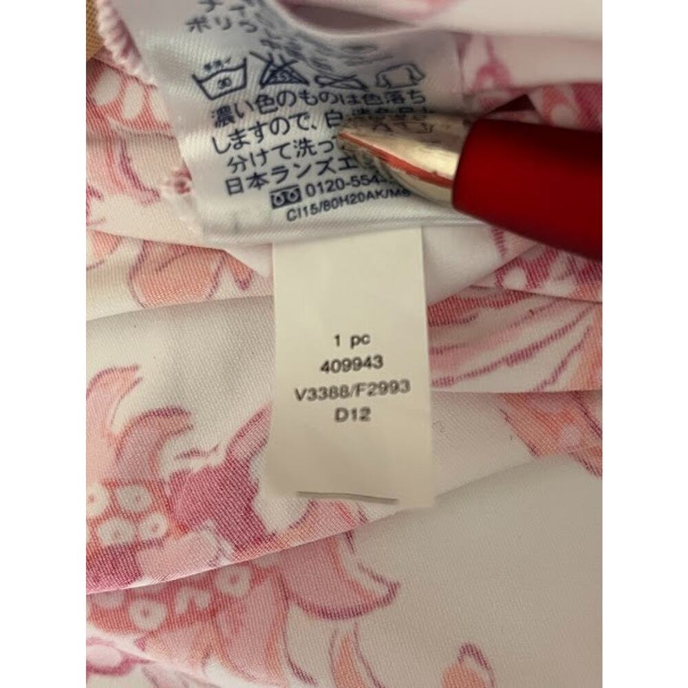 Lands End Tankini Swimsuit Top 22W Pink Floral Hawaiian Built In Bra - Picture 4 of 8